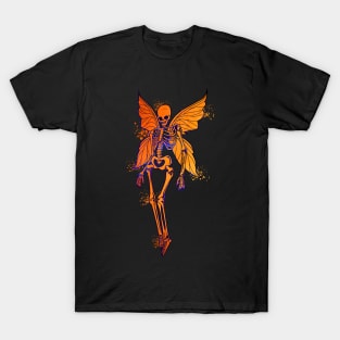 Colorful fairy skeleton with fairy wings - Fairycore T-Shirt